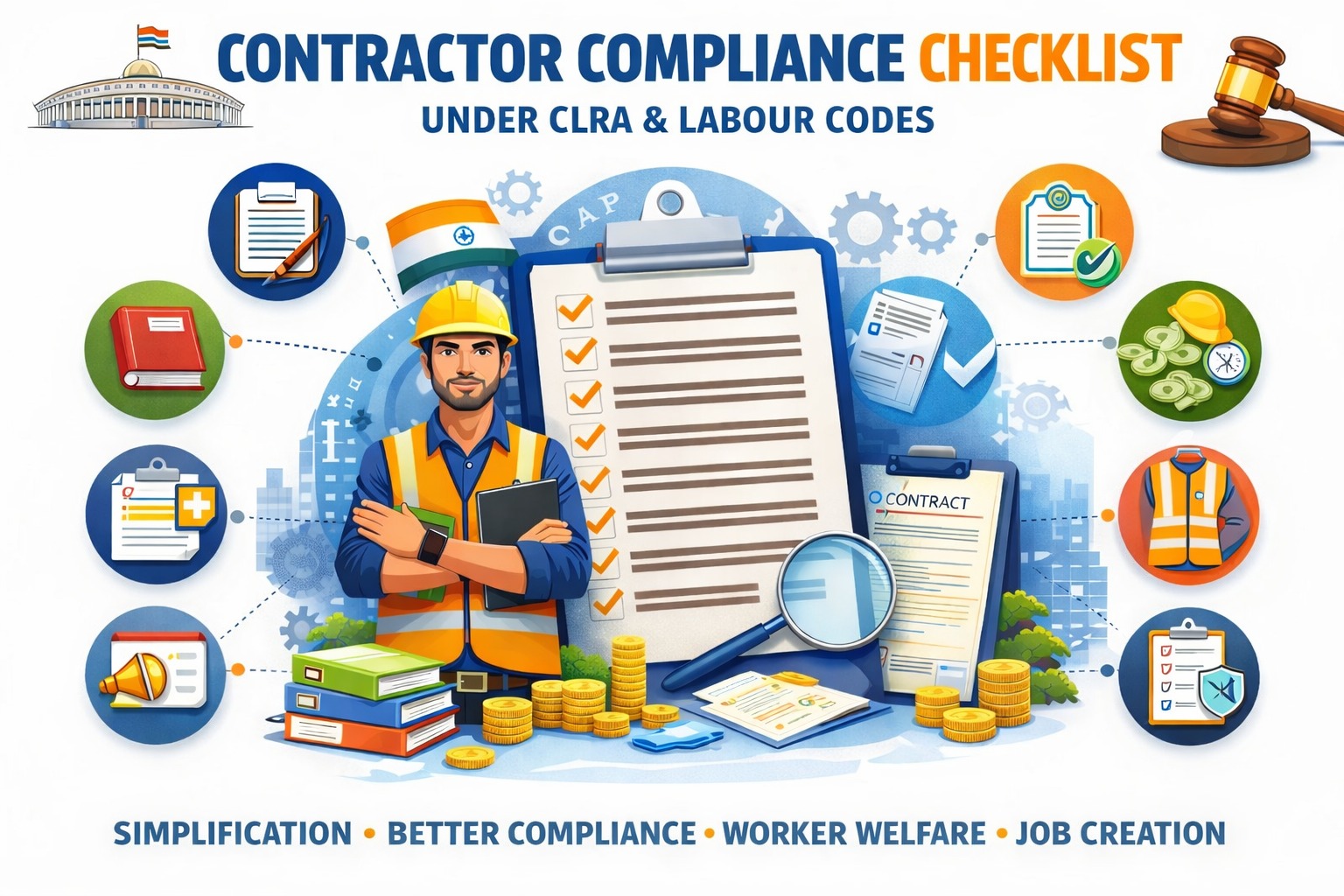 Contractor Compliance Checklist under CLRA & Labour Codes
