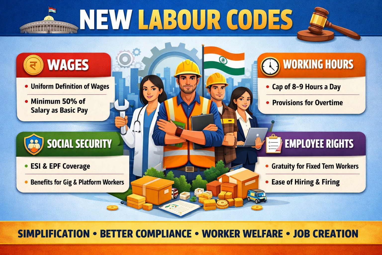 New Labour Codes in India: Complete Employer Compliance Guide (2025)